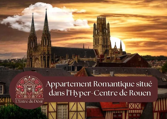 Apartment L'entre Du Desir - Intimite & Plaisir - Hypercentre Rouen